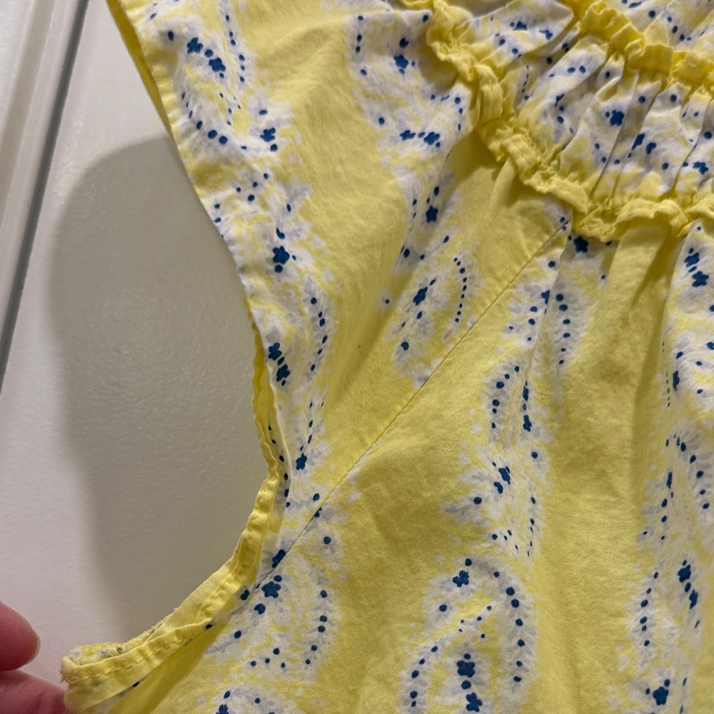 Ann Taylor Factory Yellow Patterned Blouse - Picture 6 of 8